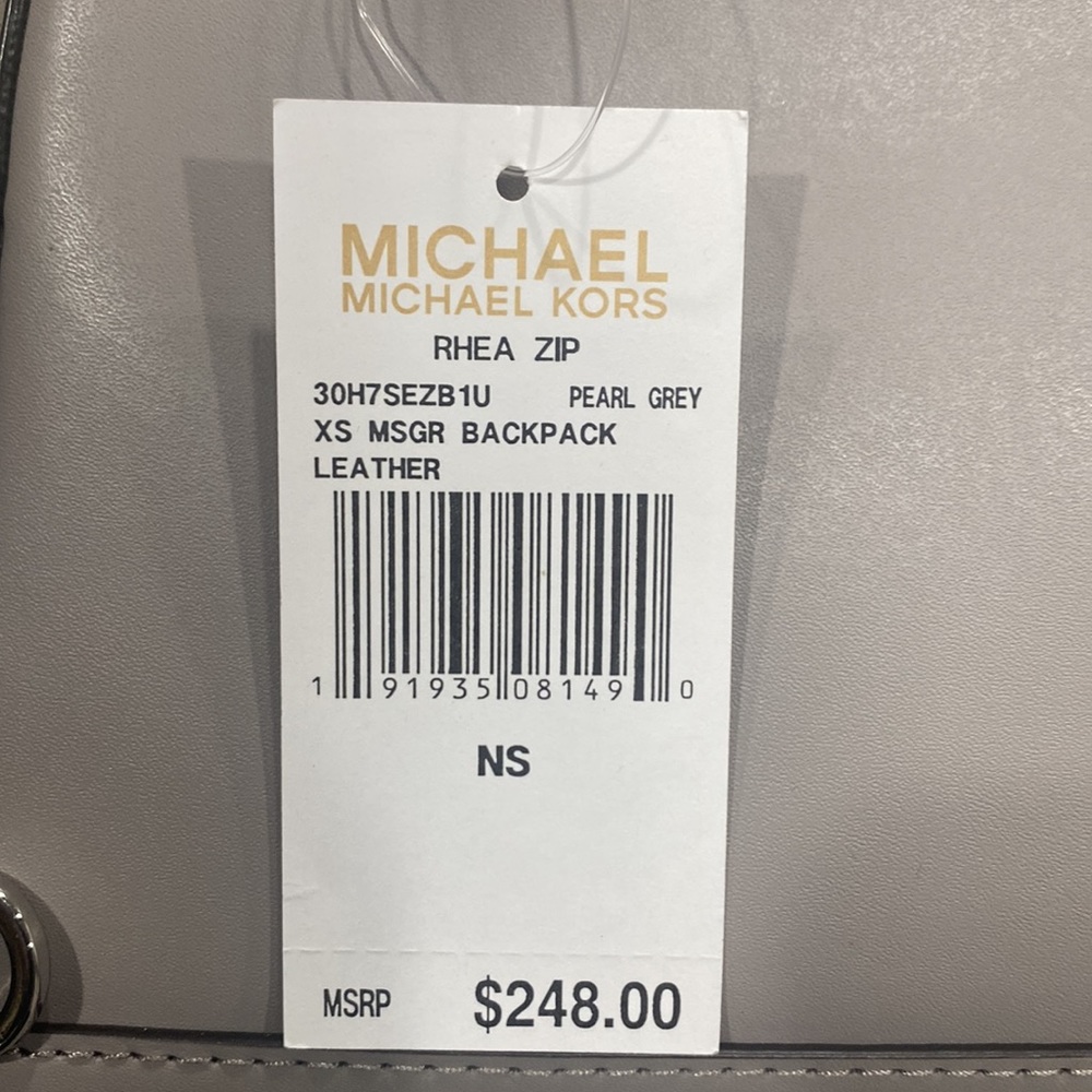 NWT michael kors rhea star mini backpack grey - Picture 5 of 13
